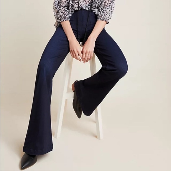 Paige Women’s Genevieve High Rise Flare Pants Size Women’s 34 Color Dark Blue